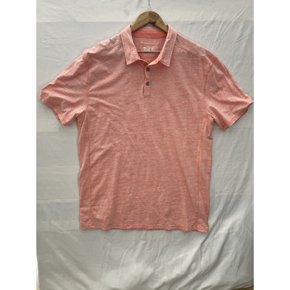 BKE Polo Shirt Mens XXL Coral Heather Short Sleeve Casual Stretch